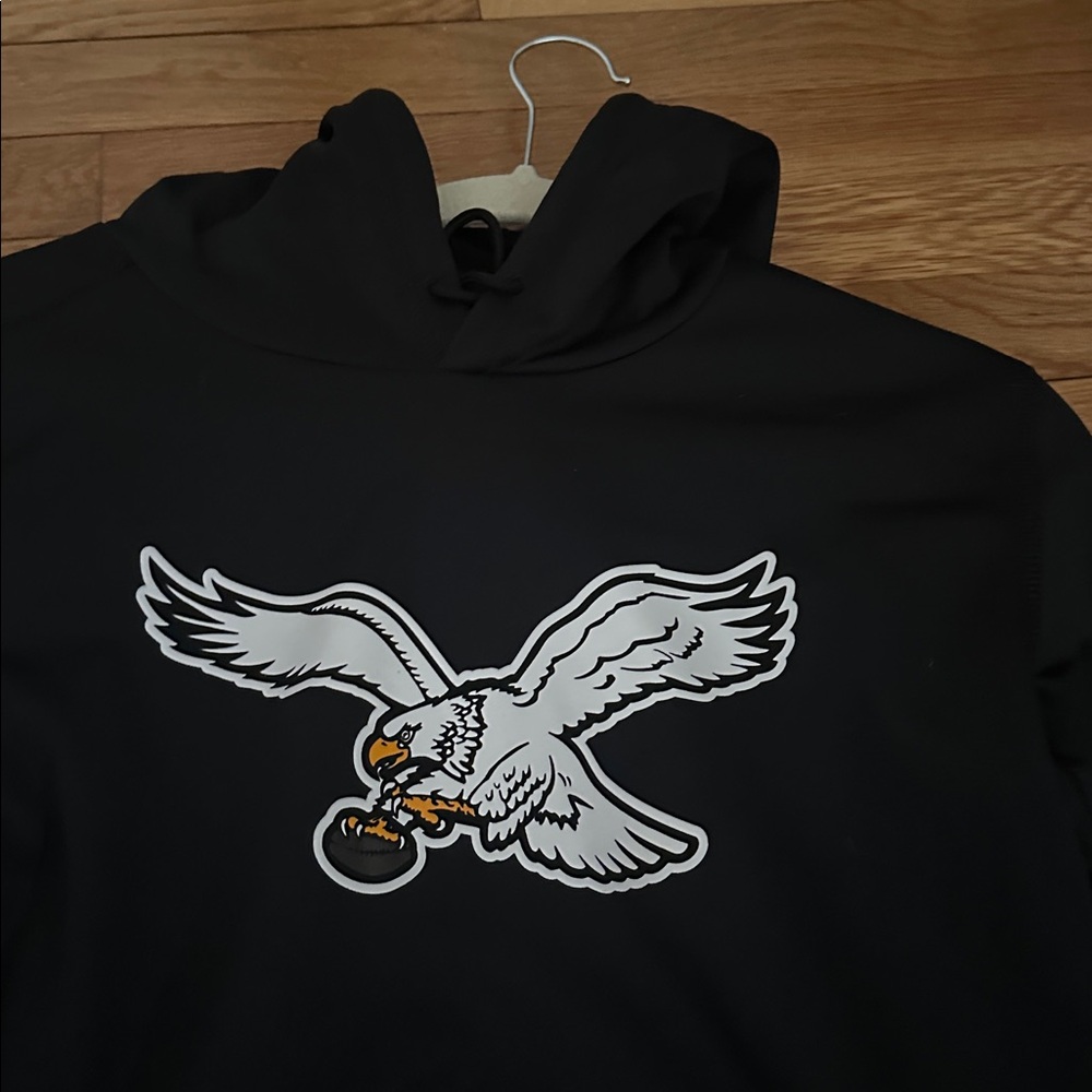 NIKE PHILADELPHIA EAGLES MENS BLACK RETRO LOGO HOOD - Picture 6 of 7